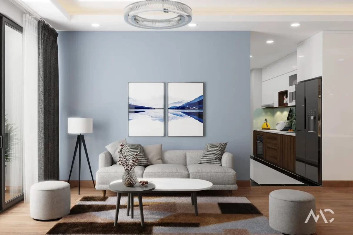 Thiết kế Nội thất phòng khách căn hộ tại Ninh Bình